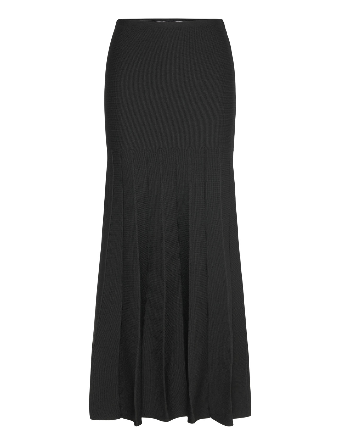Strapless Flared Knitted Dress Skirts Maxi Skirts Black Mango