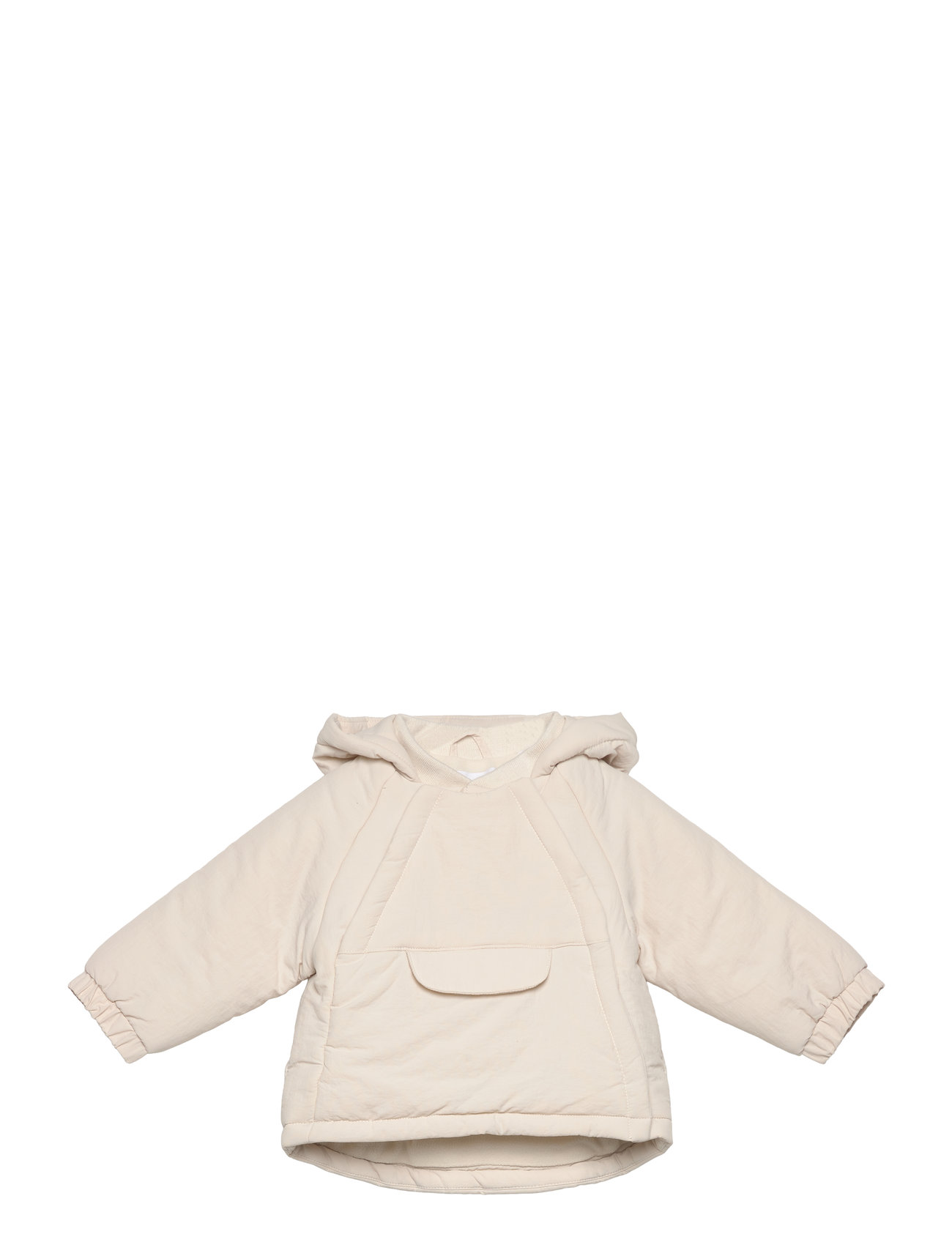 Kangaroo Pocket Quilted Jacket Outerwear Jackets & Coats Quilted Jackets Cream Mango
