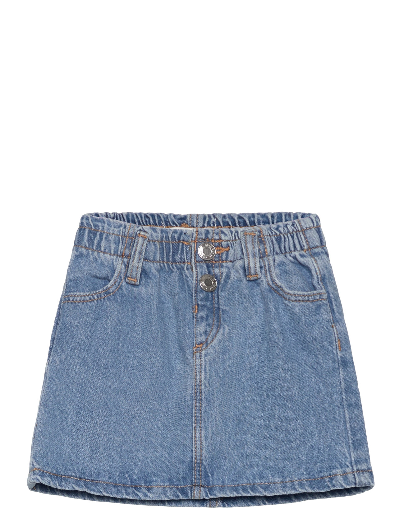 Mango Short Denim Skirt Blå