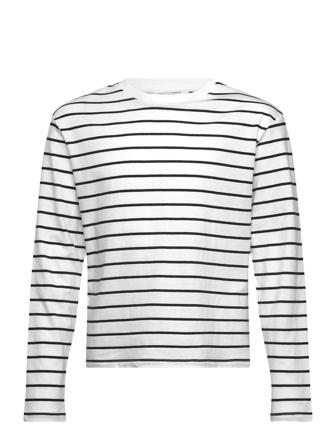 Mango 100% Cotton Striped T-Shirt, 116, White, T-Shirts > Langærmede T-shirts, Børn