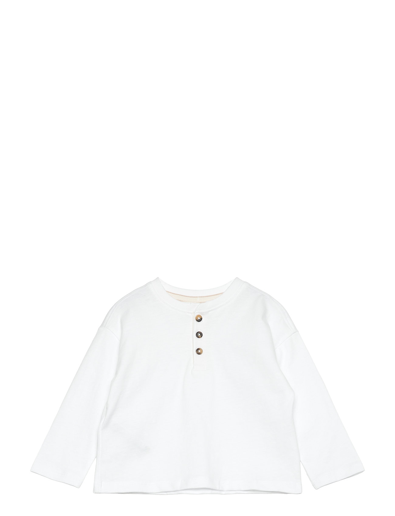 Mango Long Sleeve Cotton T-Shirt, 92, White, T-Shirts > Langærmede T-shirts, Børn