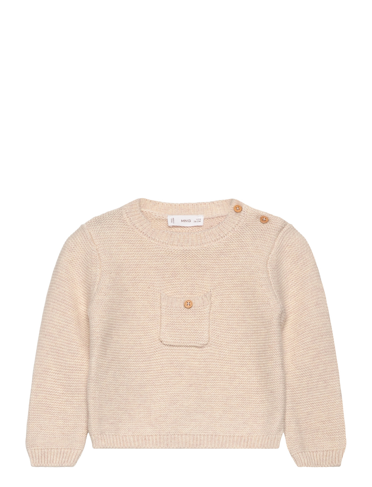 Mango Knit Pocket Sweater Beige