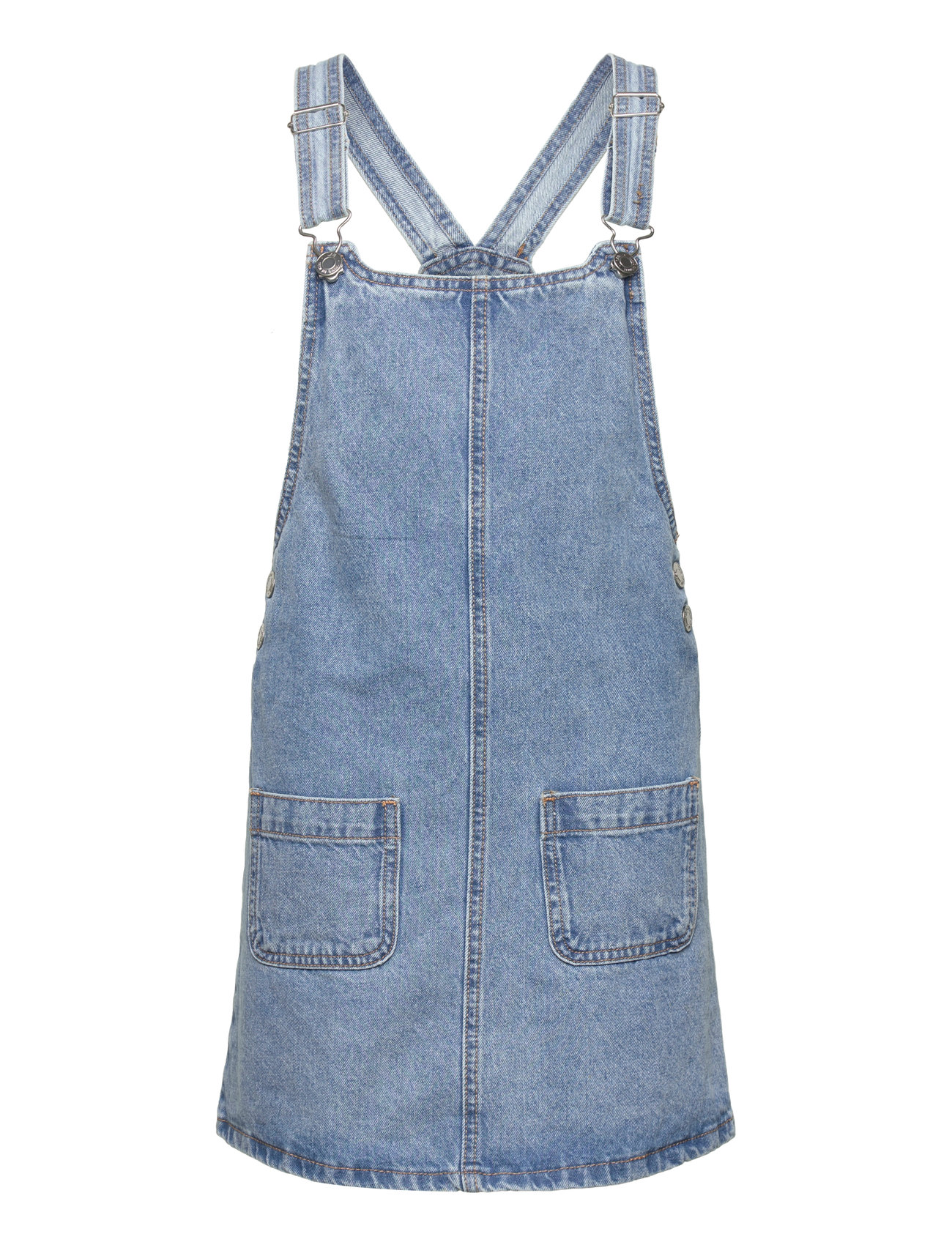 Mango Short Denim Pinafore Blå