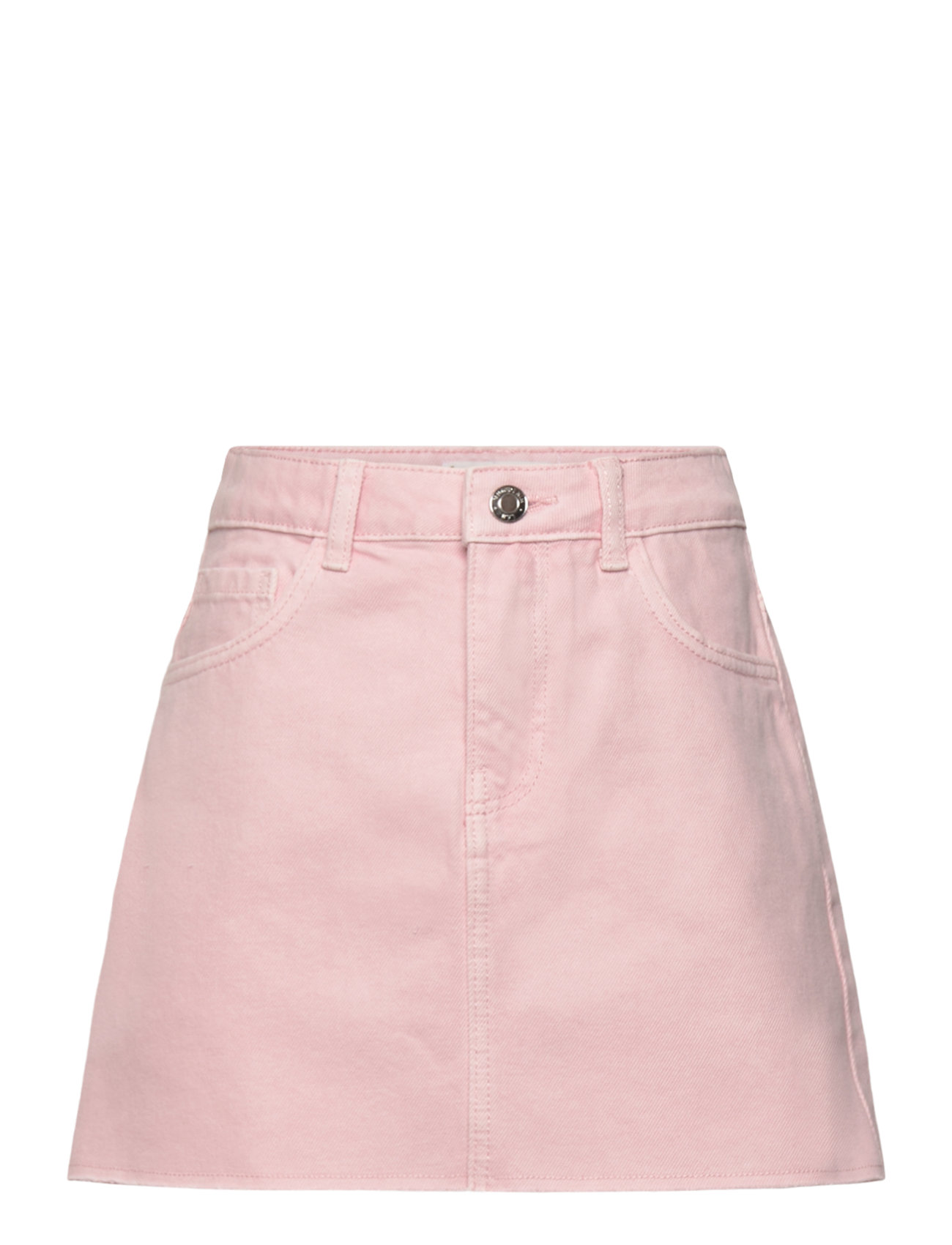 Denim Skirt With Frayed Hem Skirts Denim Skirts Pink Mango