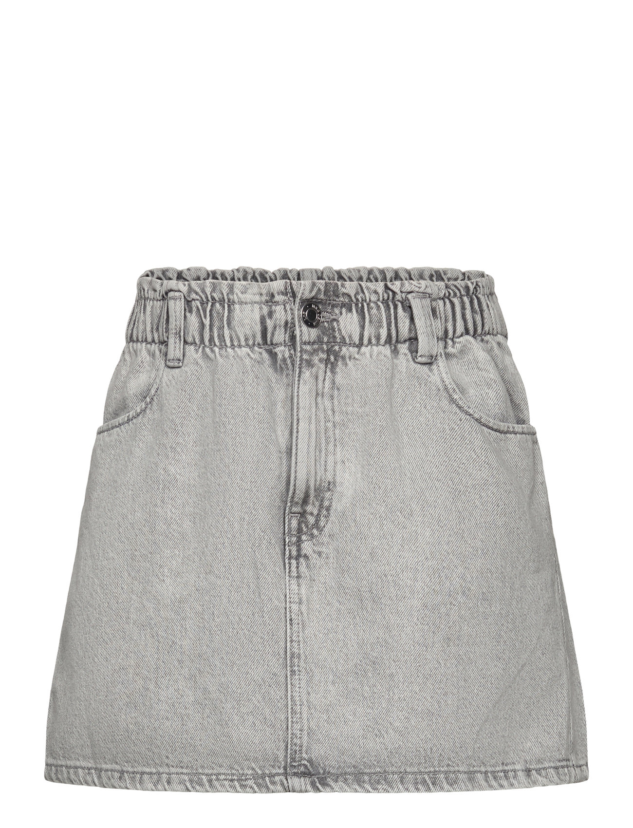 Mango Short Denim Skirt Grå