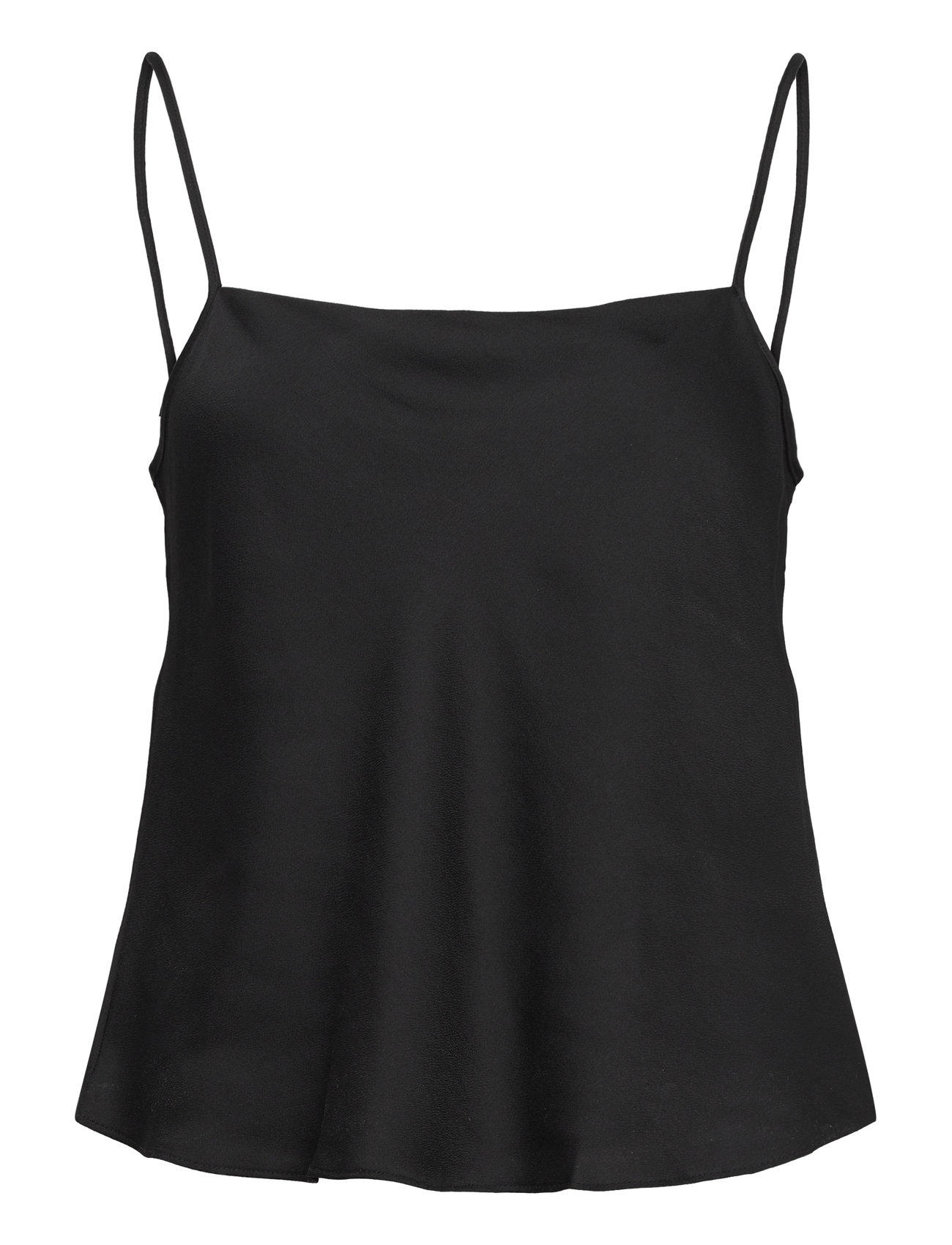 Mango Satin Top With Thin Straps Svart