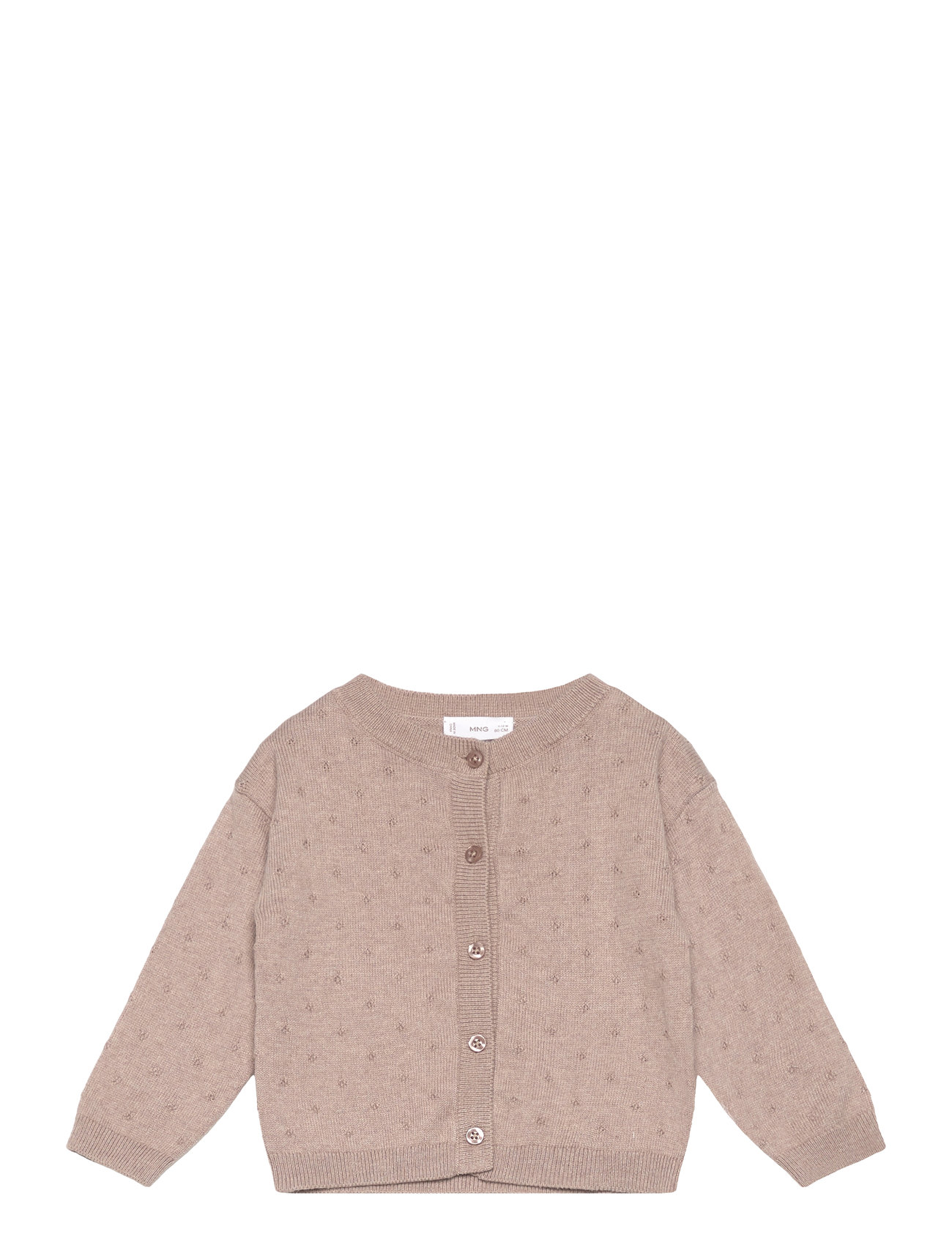 Mango Button Knit Cardigan Beige