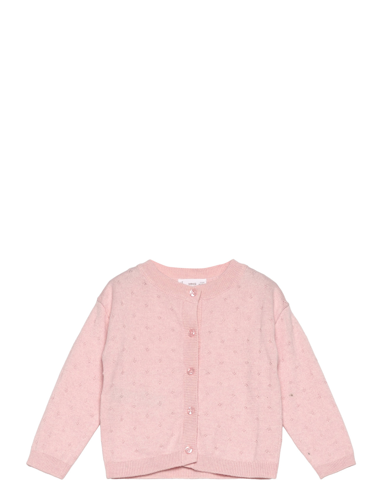 Mango Button Knit Cardigan Rosa