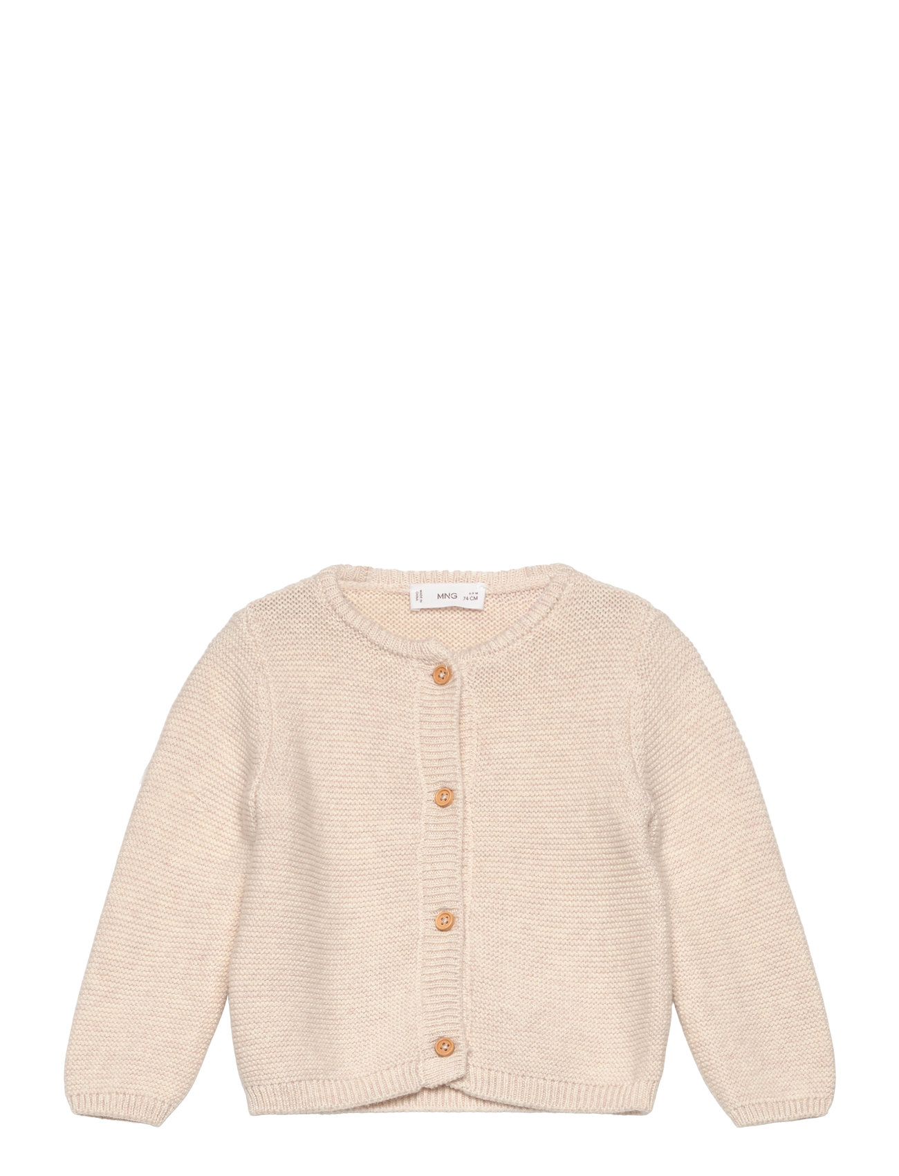 Mango Button Knit Cardigan Beige