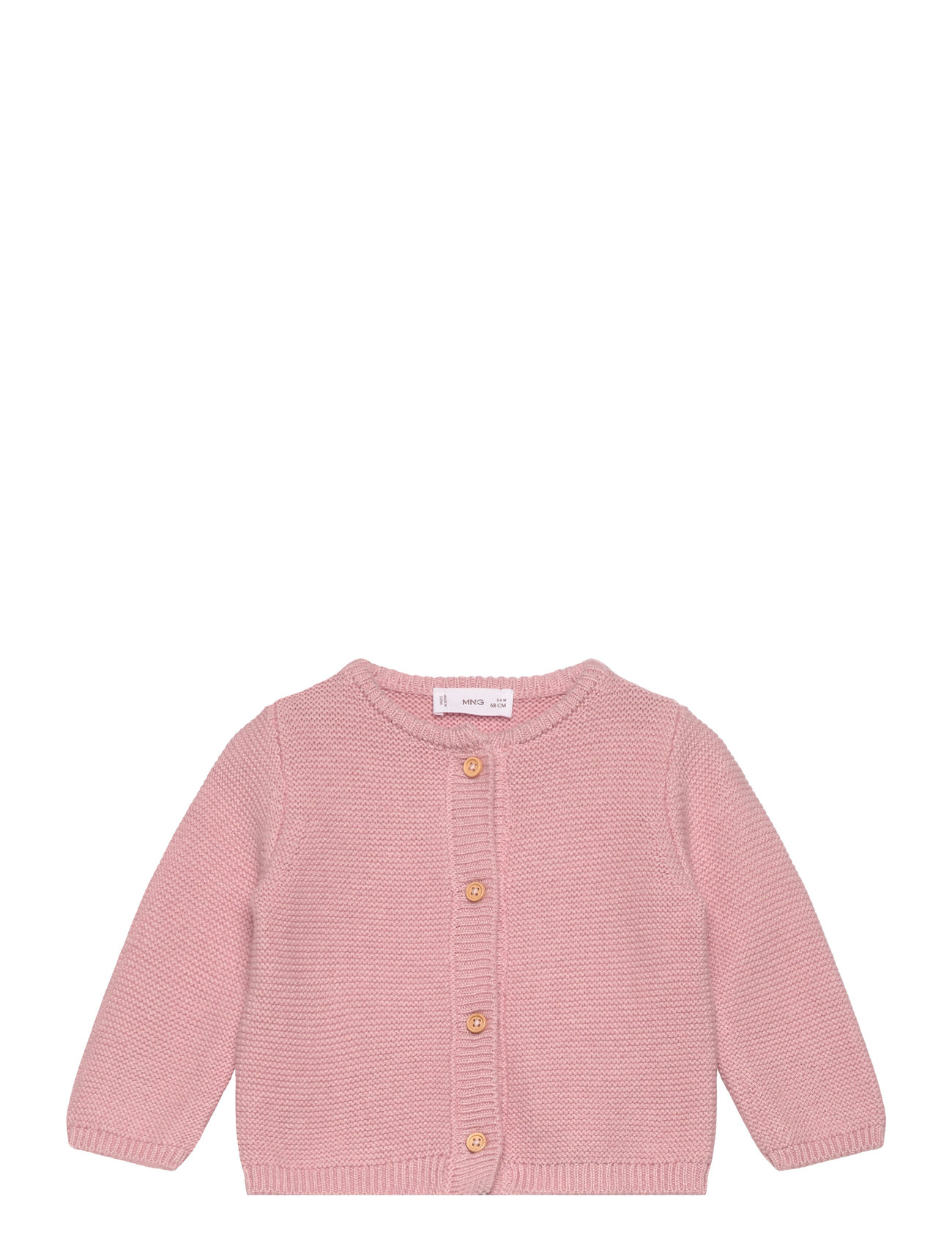 Mango Button Knit Cardigan Rosa