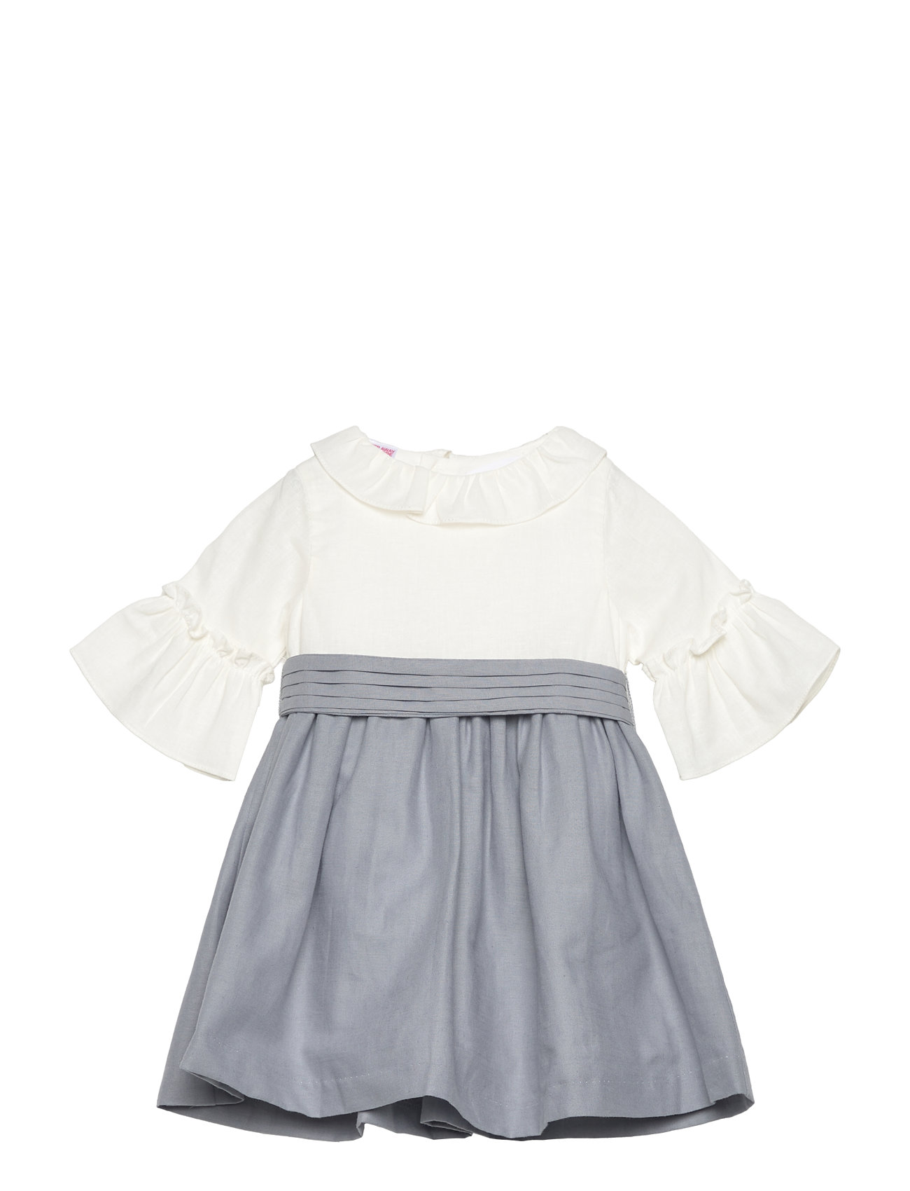 Mango Contrast Skirt Dress, 110, White, Fritidskjoler > Fritidskjoler Med Lange Ærmer, Børn