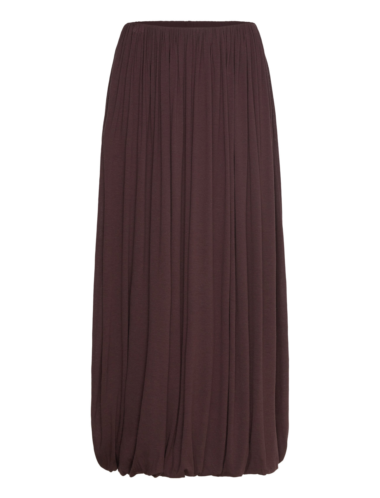 Wool-Blend Skirt With Puffed Hem Skirts Knee-length & Midi Skirts Brown Mango