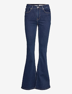FLARE - utsvängda jeans - dark denim