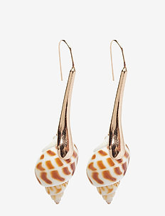  Shell pendant earrings - GOLD