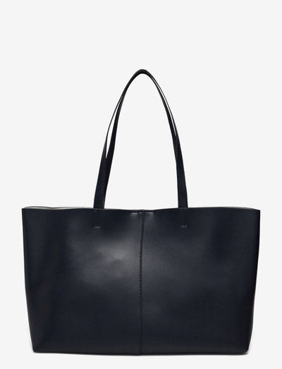 Leather-effect shopper bag