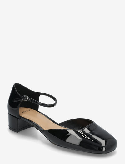 Patent leather-effect heeled shoes