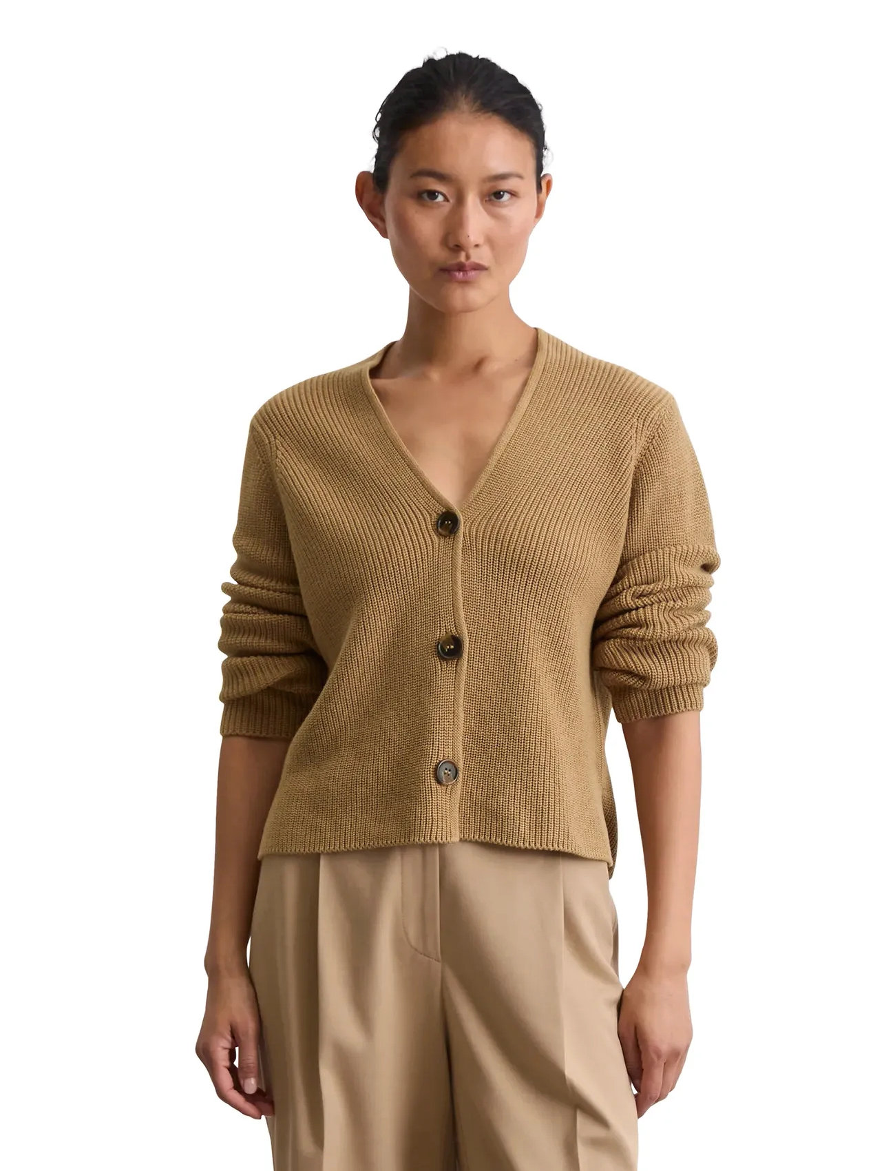 Marc O'Polo Cardigans Long Sleeve, XS, Beige, Strik > Cardigans, Dame