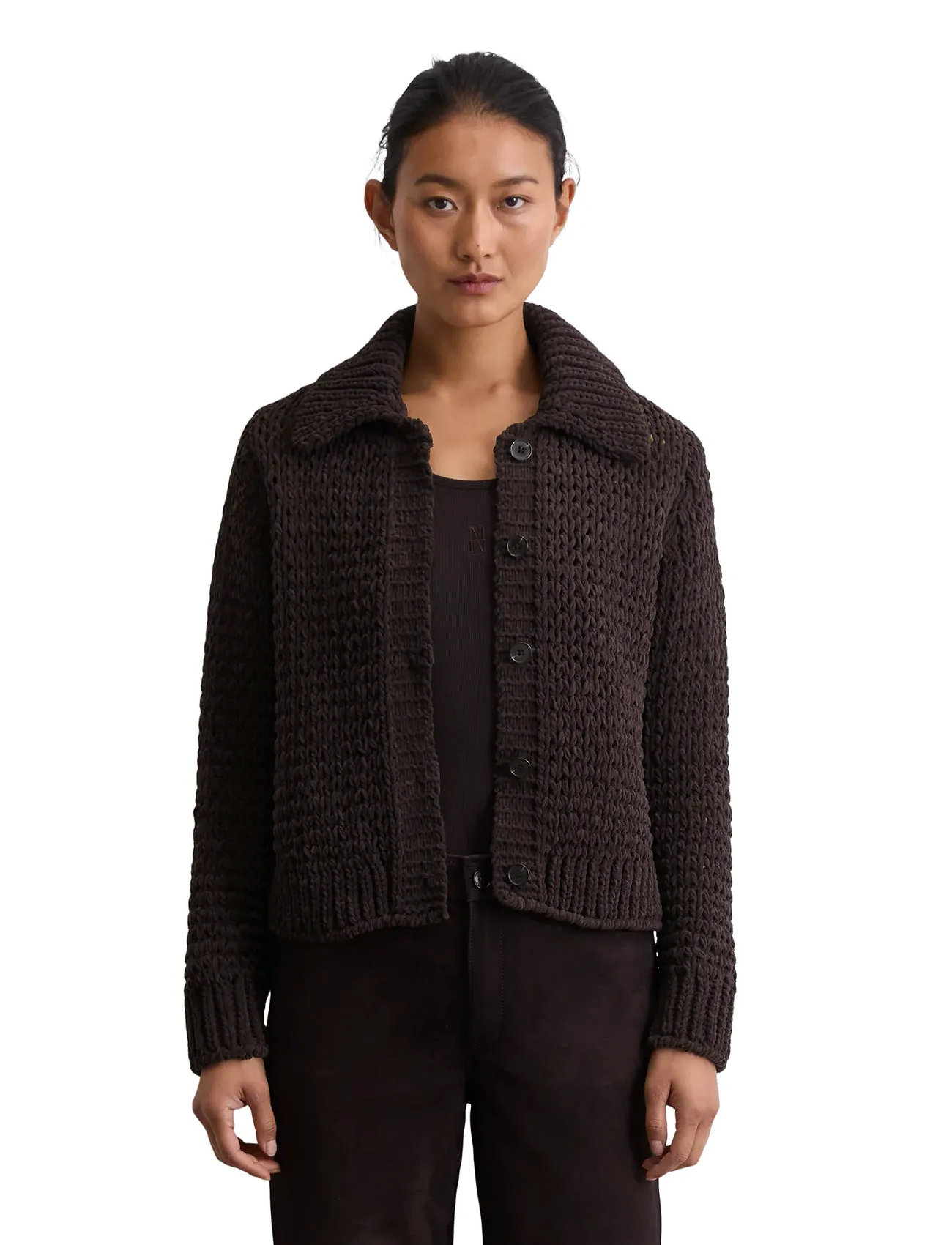 Marc O'Polo Cardigans Long Sleeve, S, Brown, Strik > Cardigans, Dame