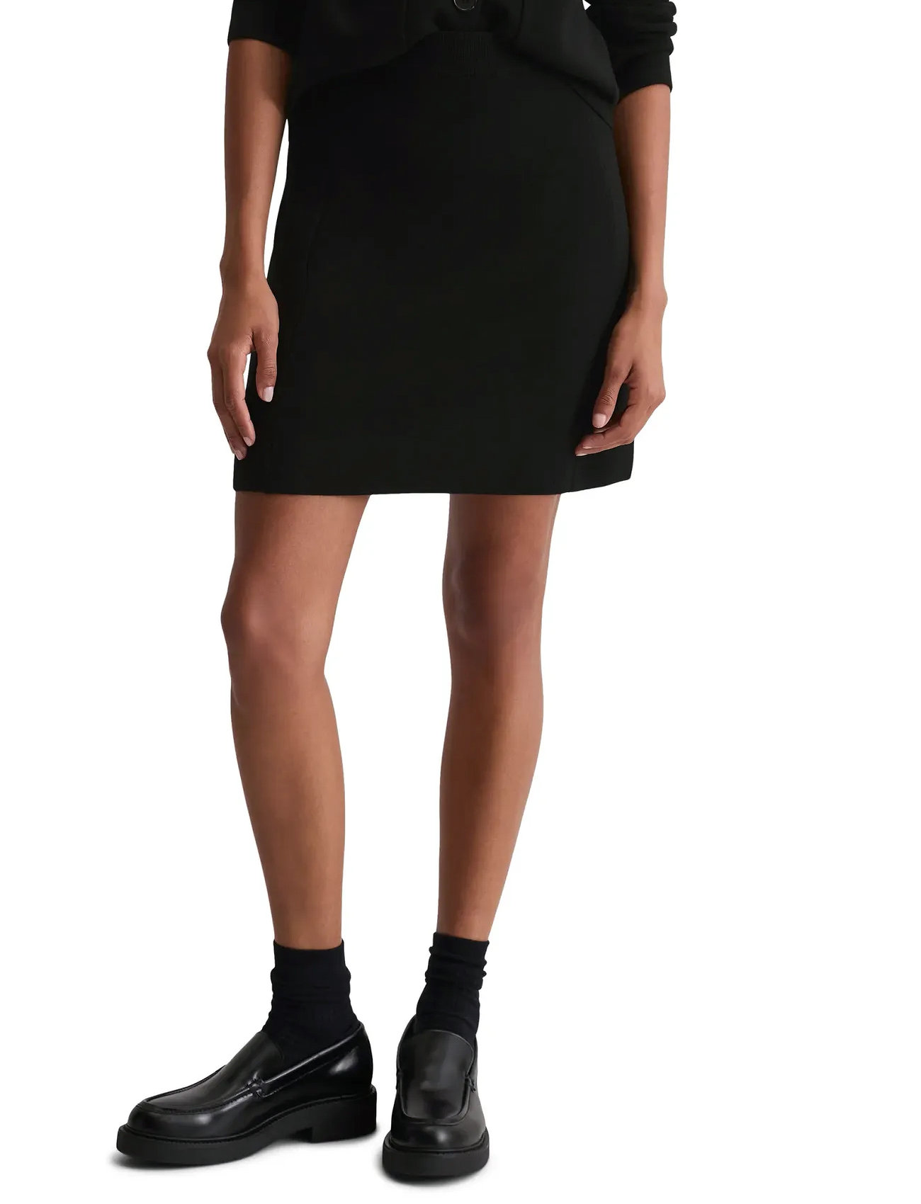 Marc O'Polo Heavy Knit Nederdele, 34, Black, Nederdele > Korte Nederdele, Dame
