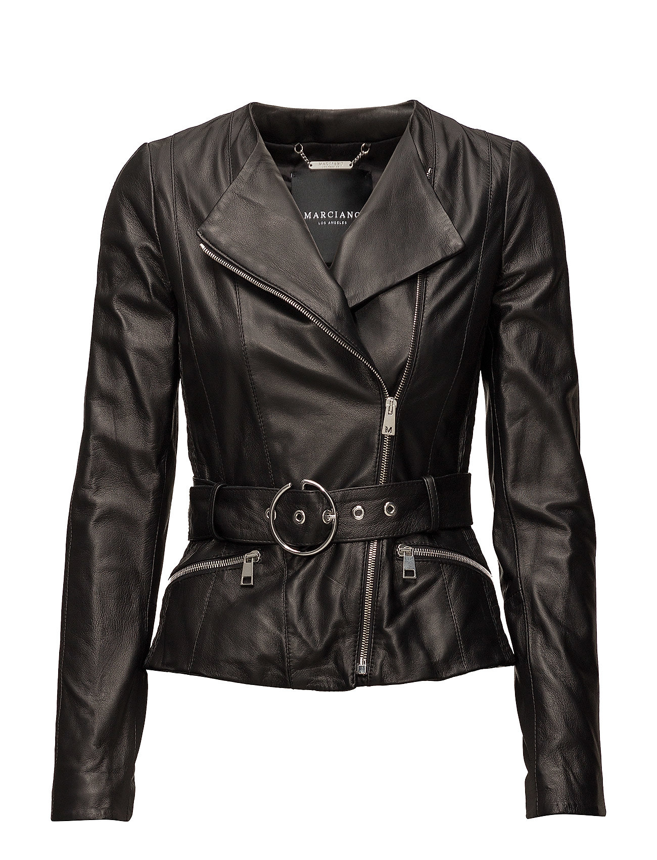 Short Leather Jacket Jet Black 173 40 Marciano By Guess Marciano By Guess Short Leather Jacket