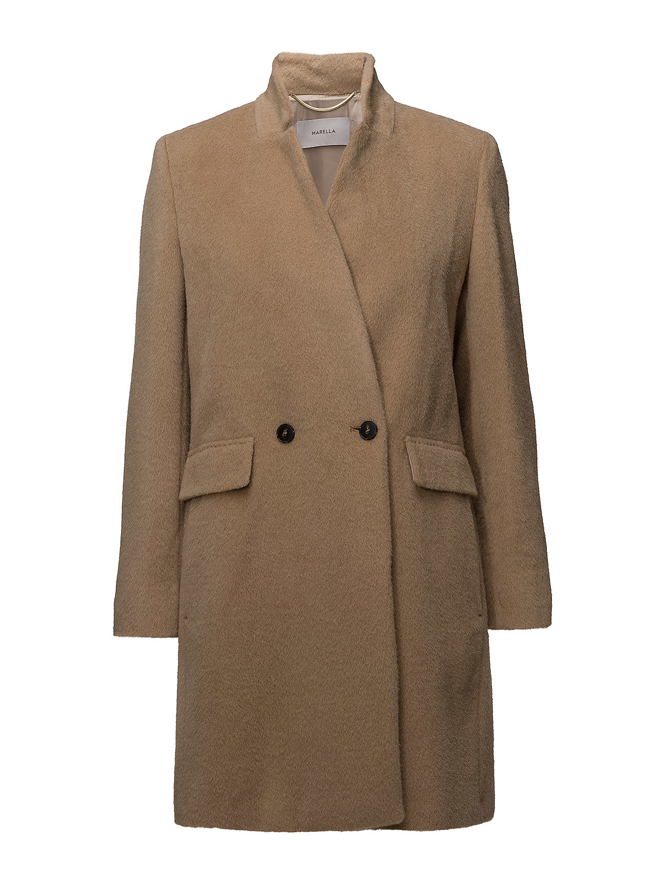 Zama Wollen Jas Lange Beige Marella marella kopen in de aanbieding Zama Wollen Jas Lange Beige Marella marella kopen in de aanbieding
