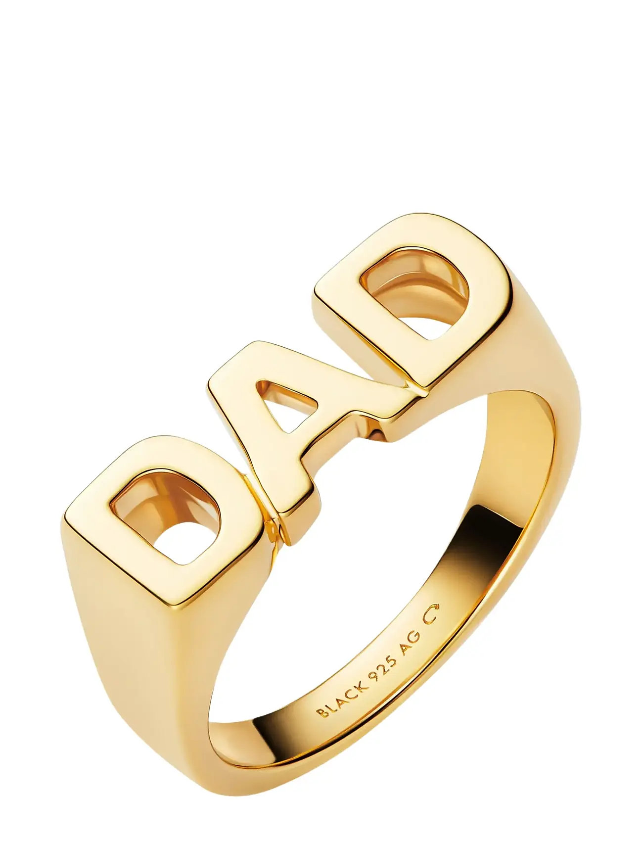 MARIA Schwarz Dad Ring Gold - 58 - Damen
