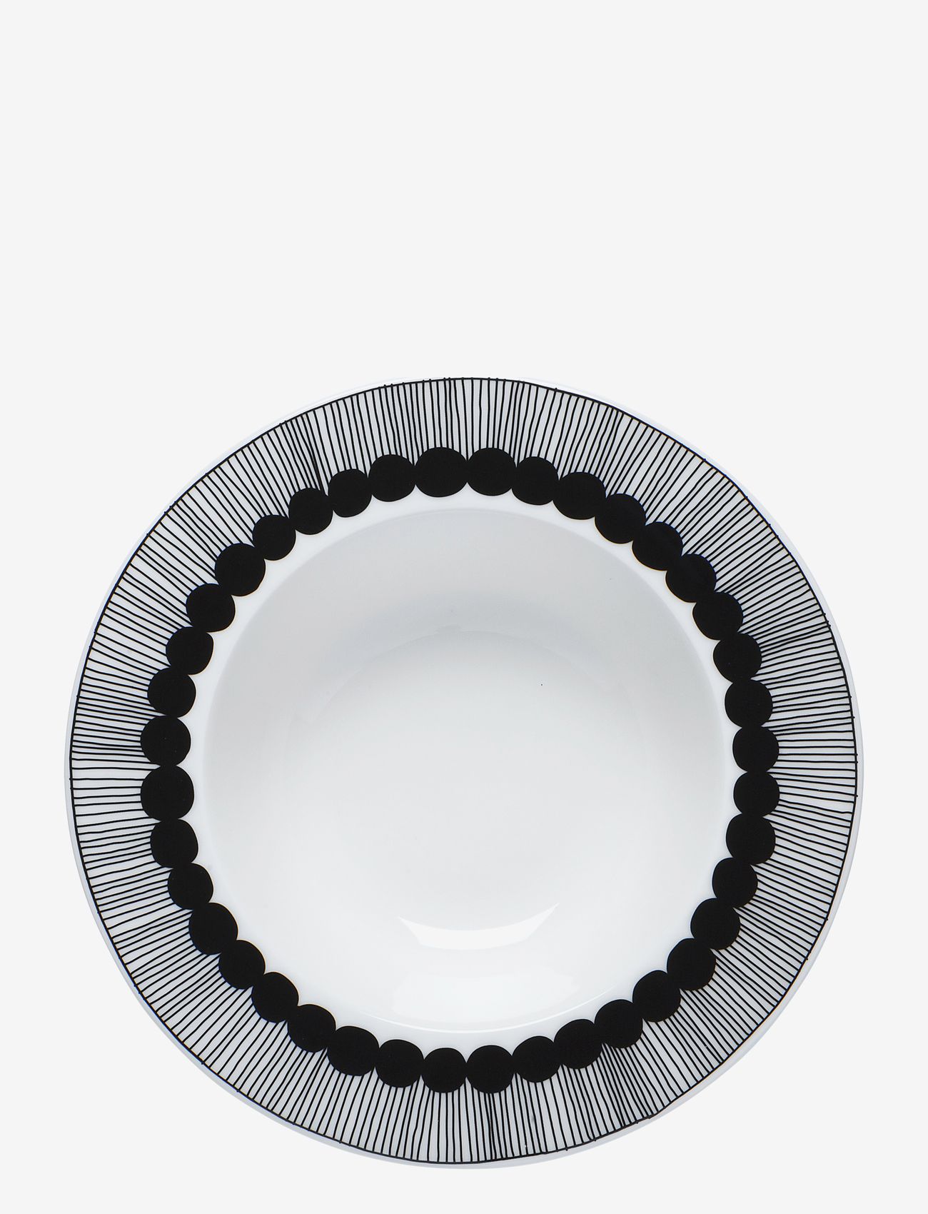 Marimekko Home - SIIRTOLAPUUTARHA DEEP PLATE - pasta plates - white, black - 1