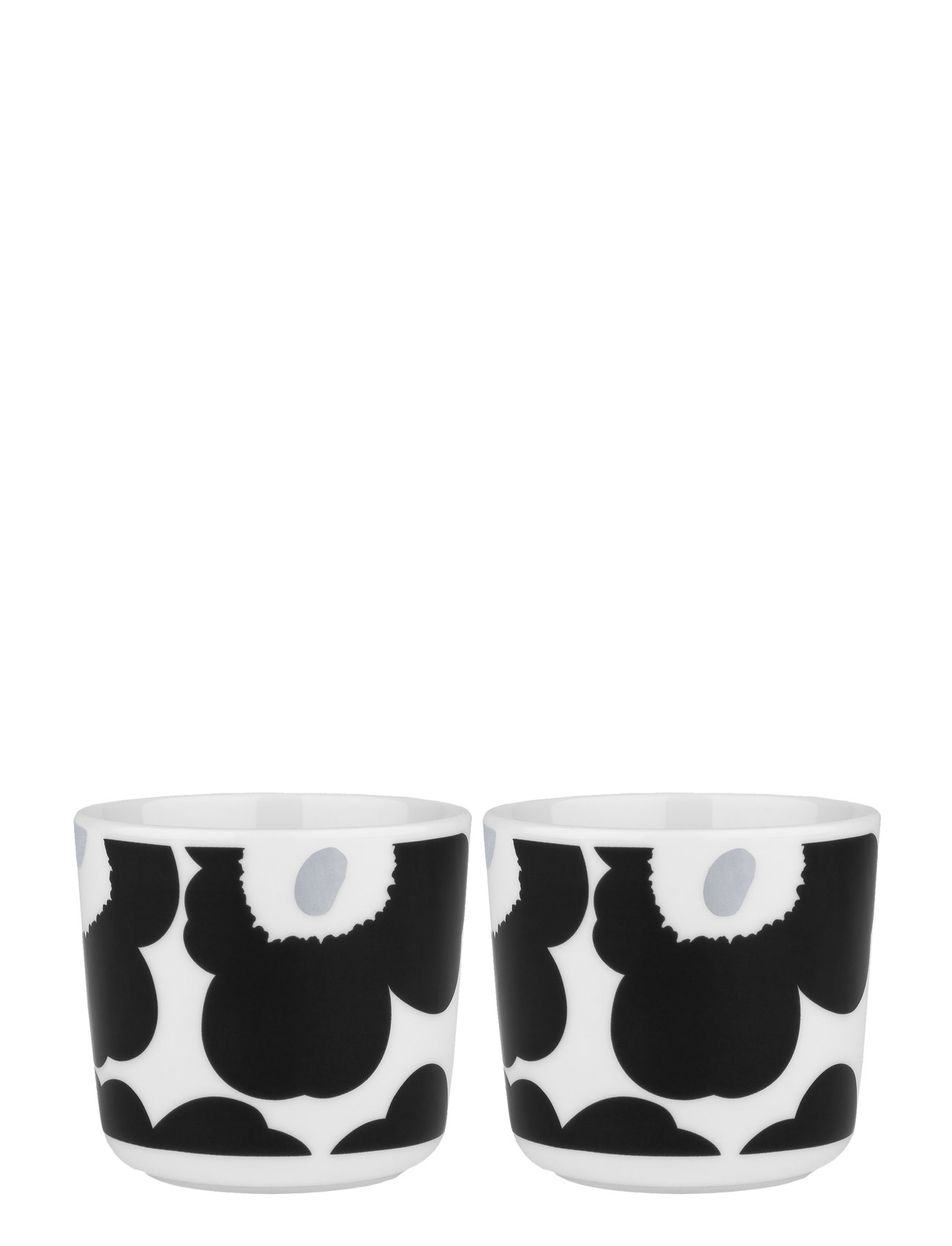 Oiva Unikko Cup W/O Handle 2Dl 2Pcs Home Tableware Cups & Mugs Coffee Cups White Marimekko Home