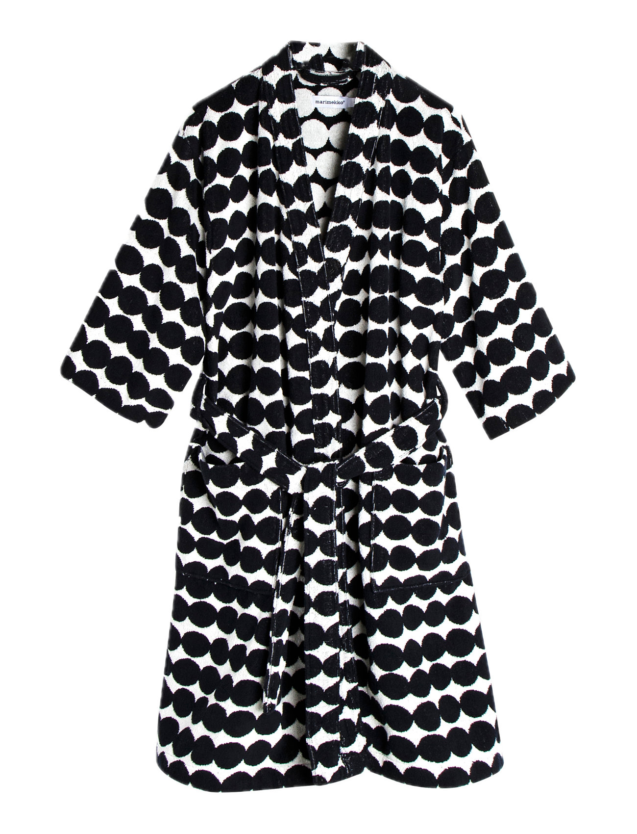 Marimekko Home Räsymatto Bath Robe Svart