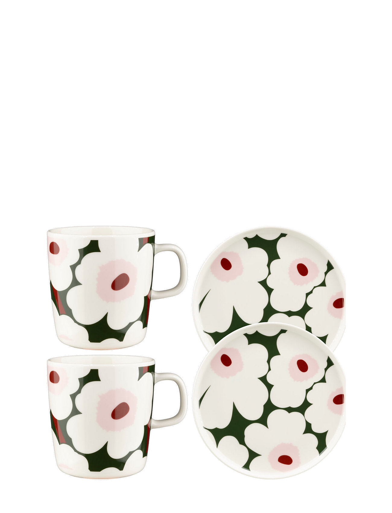 MARIMEKKO Einrichtung Unikko Breakfast Set4 Pcs Grün - One Size - Unisex