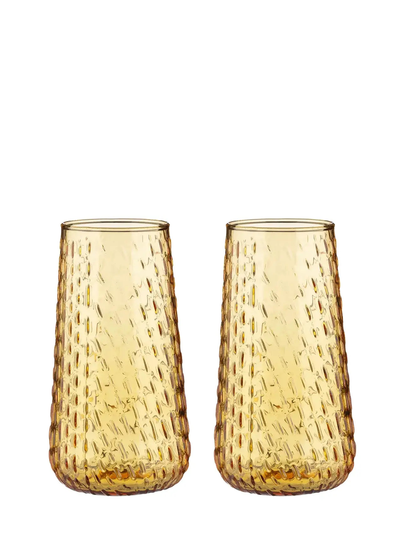 Marimekko Home Syksy Flute Glass 2 Pcs, One Size, Yellow, Glas > Drikkeglas, Unisex