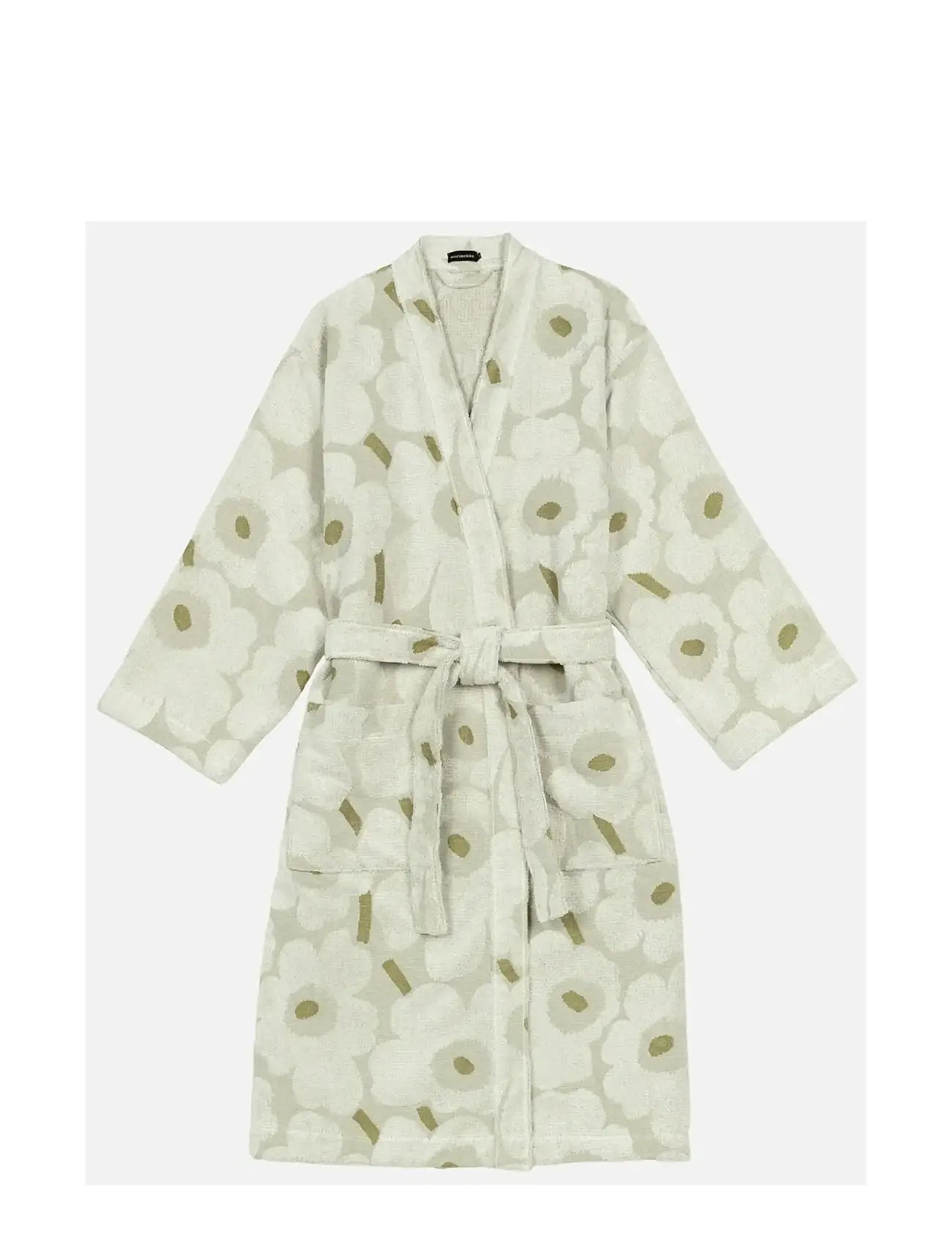 Marimekko Home Pieni Unikko Bathrobe, XL, Khaki green, Nat- Og Loungewear > Morgenkåber, Dame