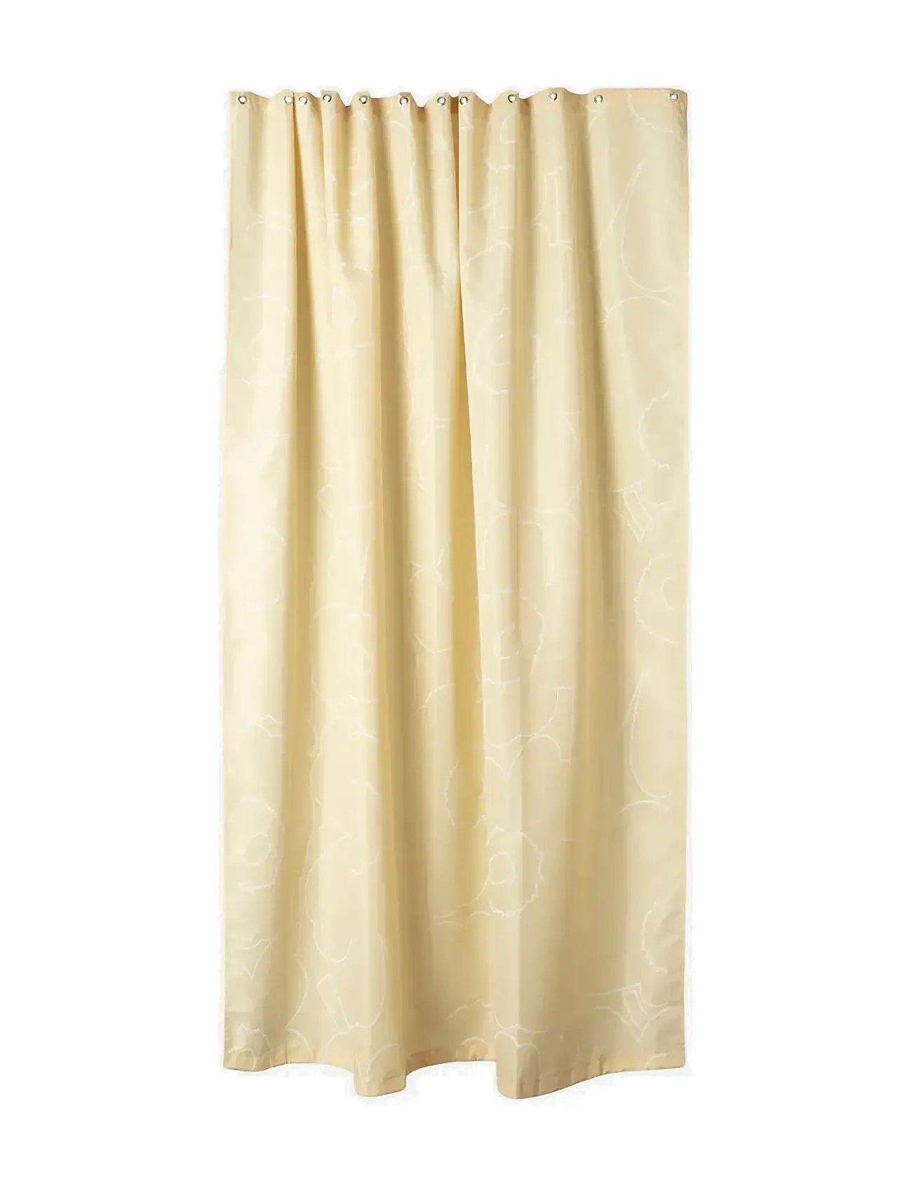 Marimekko Home Piirto Unikko Shower Curtain, 180X200 cm, Yellow, Tekstiler Til Badeværelset > Bruseforhæng, Unisex