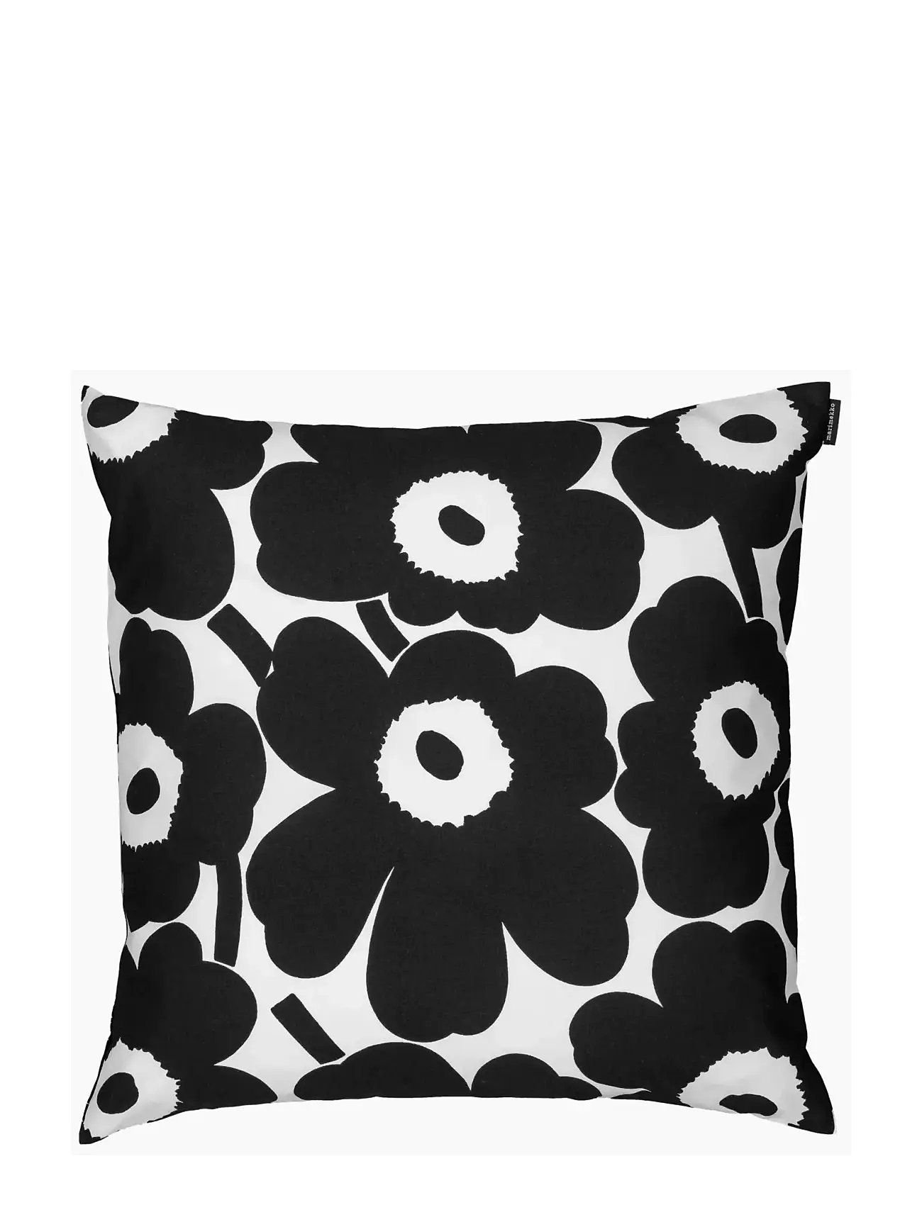 Marimekko Home Pieni Unikko Pillow.c 50X50cm, 50X50 cm, Black, Sengetekstiler > Pudebetræk, Unisex