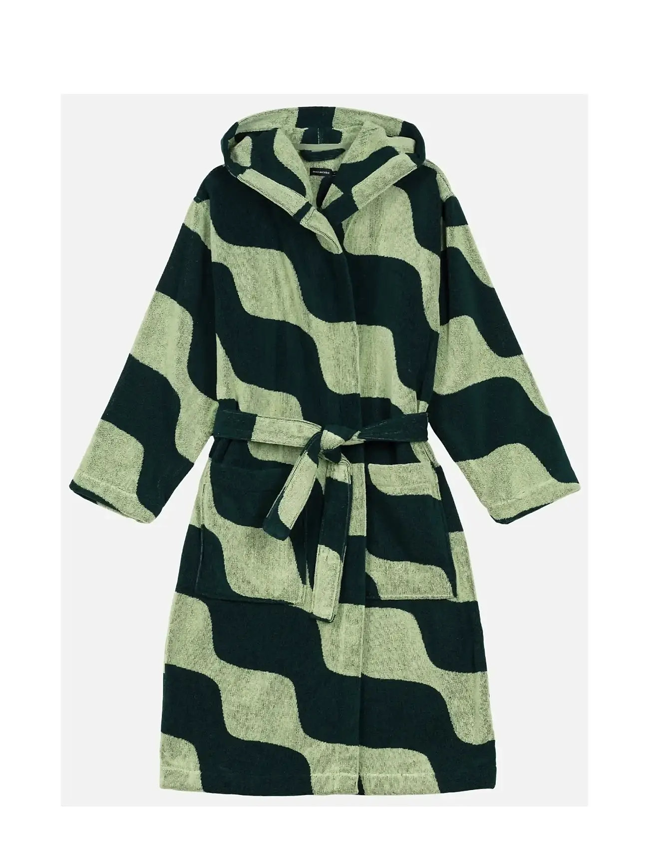 Marimekko Home Taifuuni Bath Robe, L, Green, Tekstiler Til Badeværelset > Badekåber, Unisex