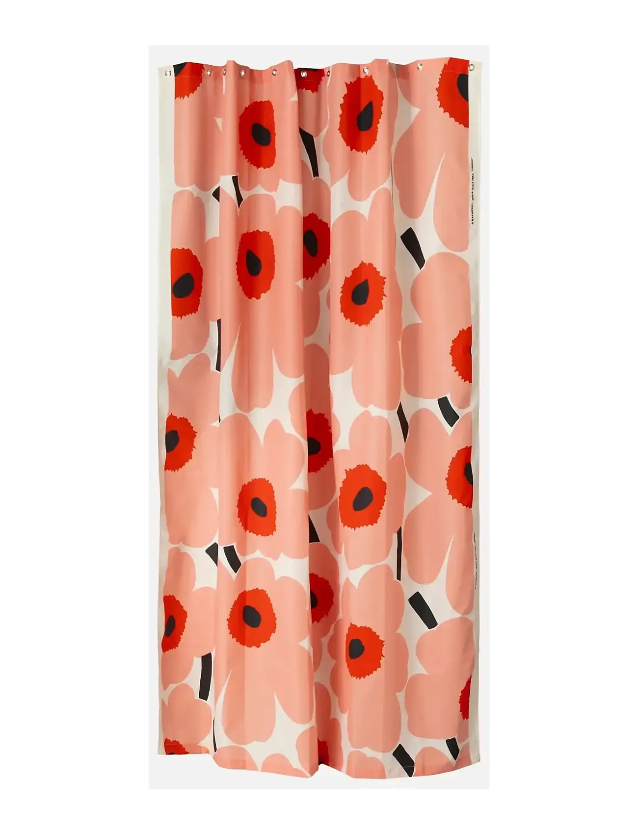 Marimekko Home Unikko Shower Curtain 180X200, 180X200 cm, Pink, Tekstiler Til Badeværelset > Bruseforhæng, Unisex
