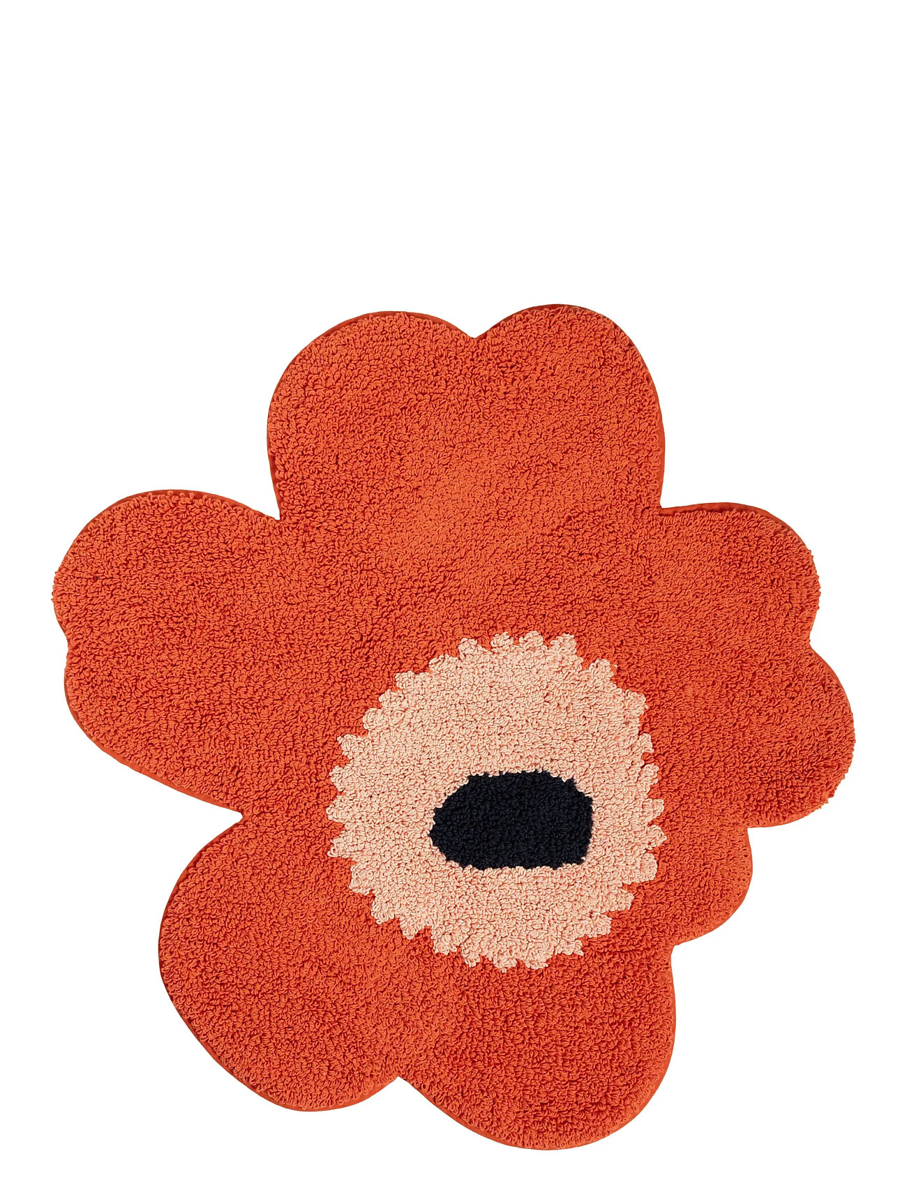 Marimekko Home Unikko Bath Mat 73X74cm, 73X74 cm, Orange, Tæpper > Badetæpper, Unisex