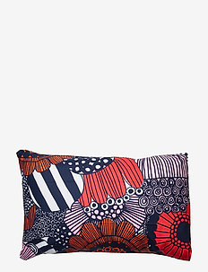 SIIRTOLAPUUTARHA PILLOW CASE - WHITE, RED, DARK BLUE