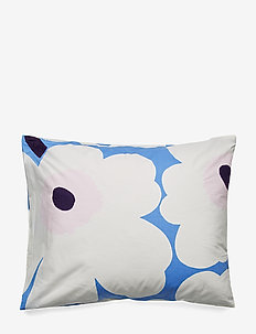 UNIKKO PILLOW CASE - SKY BLUE, OFF-WHITE, PLUM