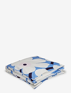 UNIKKO DUVET COVER - SKY BLUE, OFF-WHITE, PLUM