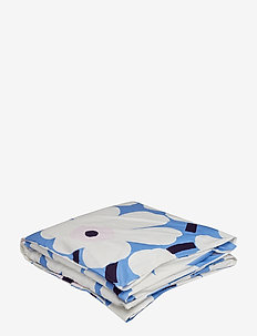 UNIKKO DUVET COVER - SKY BLUE, OFF-WHITE, PLUM