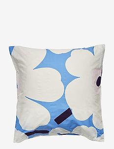 UNIKKO PILLOW CASE - SKY BLUE, OFF-WHITE, PLUM