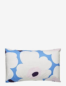 UNIKKO PILLOW CASE - SKY BLUE, OFF-WHITE, PLUM