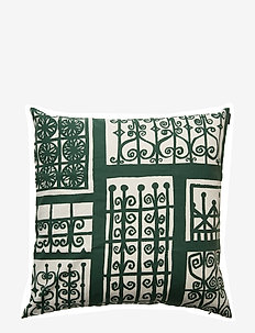 PARIISIN PORTIT CUSHION COVER - DARK GREEN, OFF WHITE