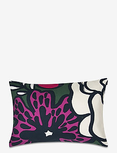 EL&Auml;K&Ouml;&Ouml;N EL&Auml;M&Auml; CUSHION COVER - DARK GREEN, RED, OFF-WHITE
