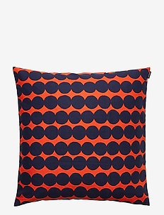 RÄSYMATTO CUSHION COVER - ORANGE, DARK BLUE