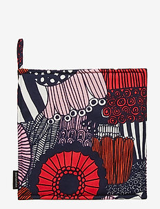 PIENI SIIRTOLAPUUTARHA POT HOLDER - WHITE, RED, DARK BLUE