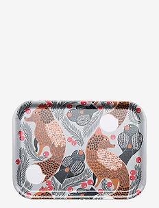 Ketunmarja plywood tray - WHITE, REDBROWN, GREY