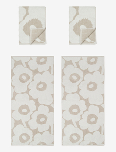 UNIKKO TOWEL 2*70X150+2*50X70 - tea towels - beige, white