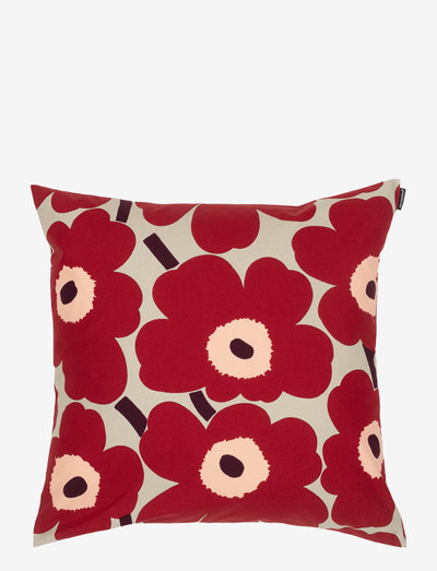 PIENI UNIKKO CUSHION COVER 50X50 - cushion covers - light brown, red, pink